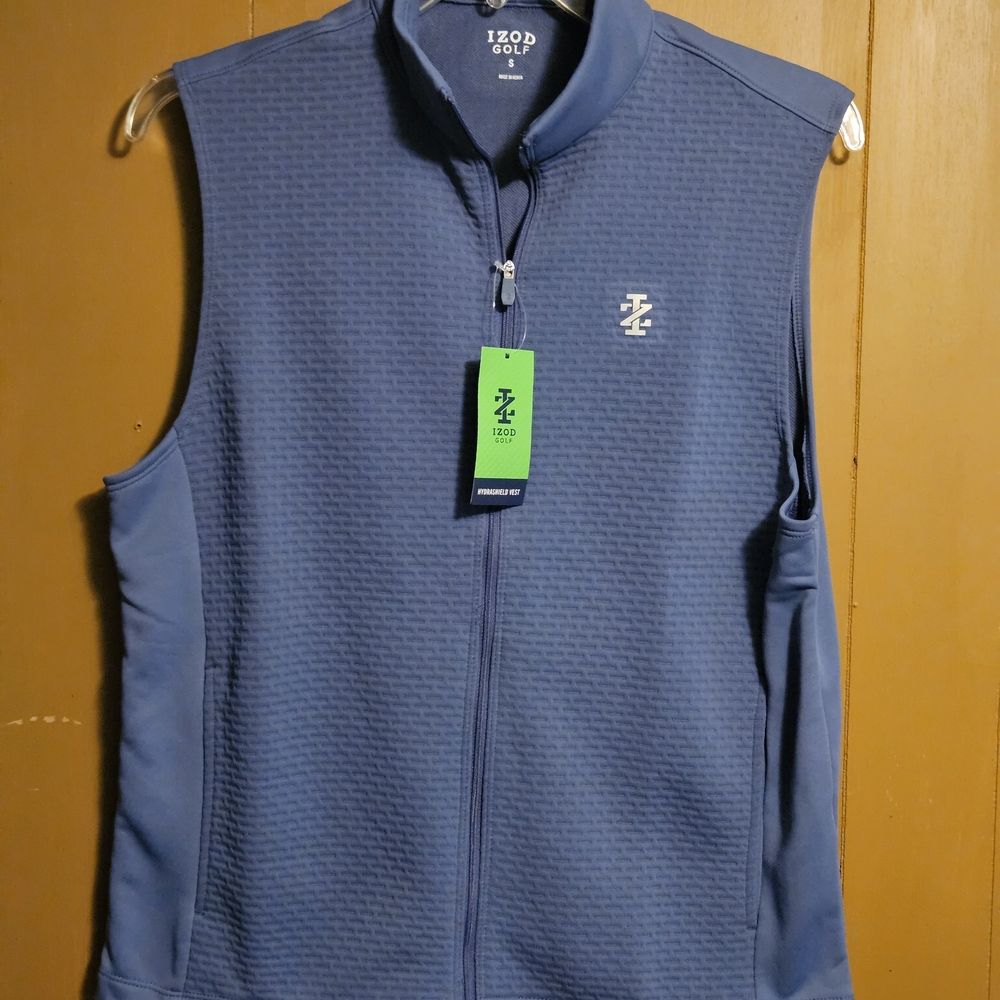 Izod Men's Textured Blue Vest